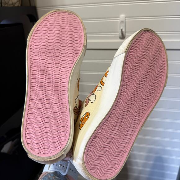 American Eagle & The Smiley Co Groovy Mushroom Print Hi Top Canvas Sneakers 8.5 - Picture 7 of 9